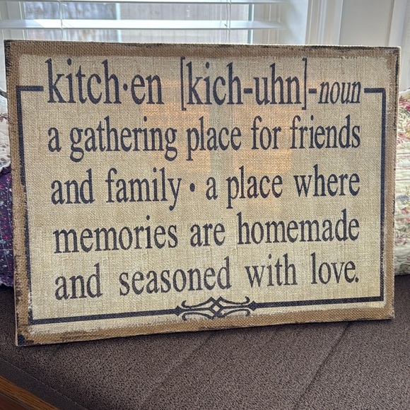 Sign for your kitchen ~ burlap background - Picture 1 of 2